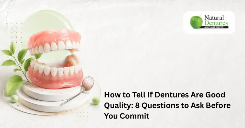Patient and denturist reviewing a custom denture during a consultation