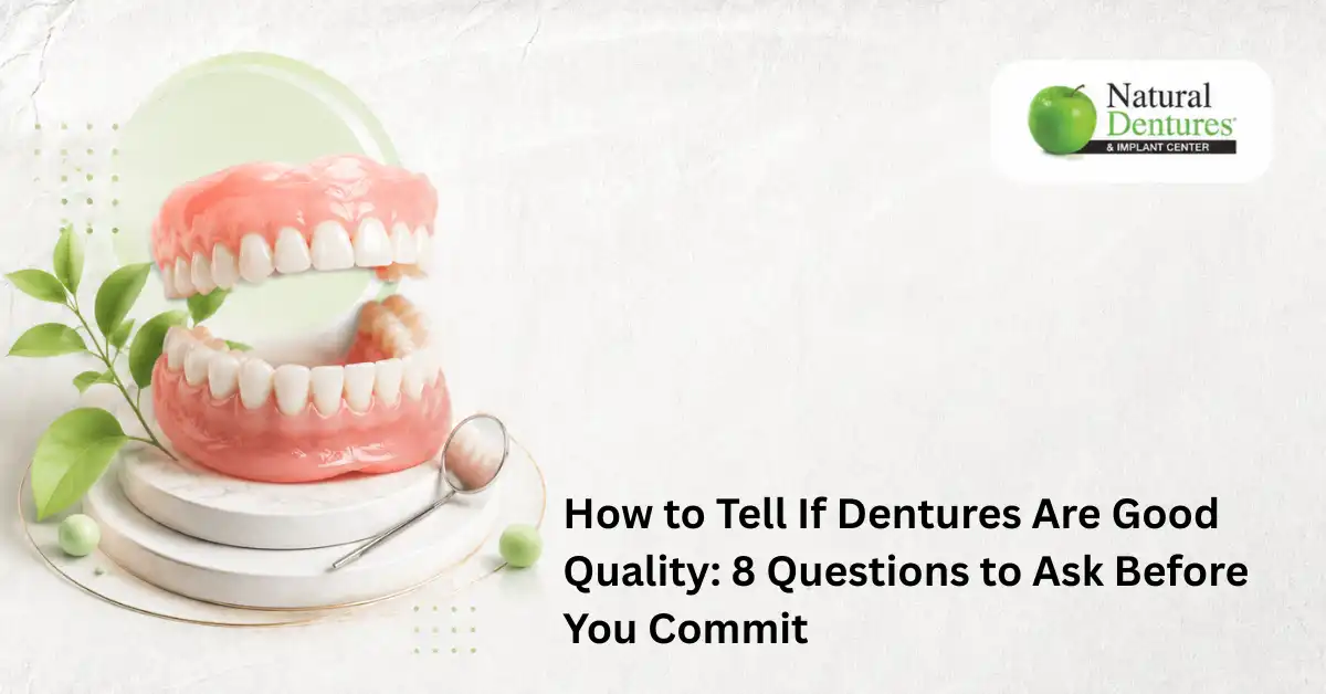 Patient and denturist reviewing a custom denture during a consultation
